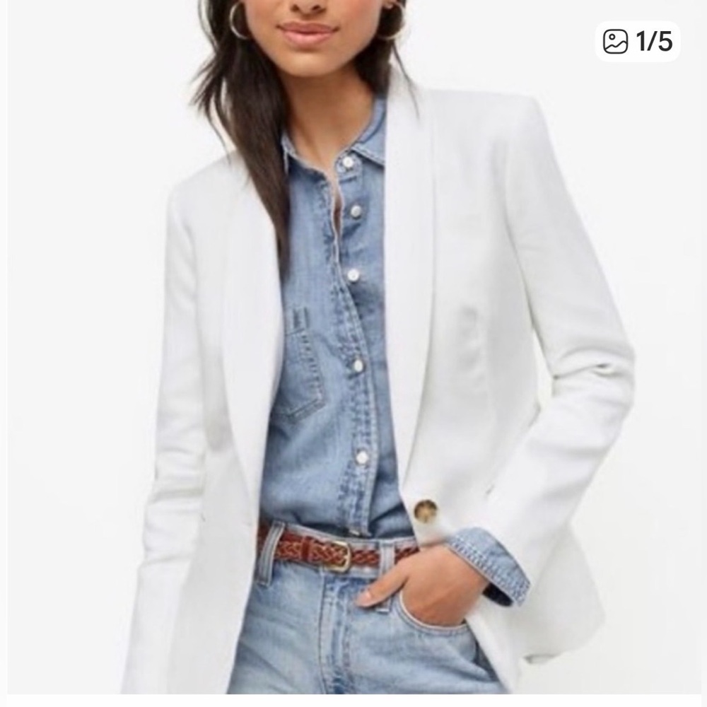 J. Crew Women's white linen Blazer
